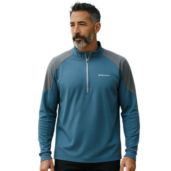 Columbia Quarter Zip Pull Over Long Sleeve Mens Size Large Omni-Wick Lightweight - Picture 1 of 5
